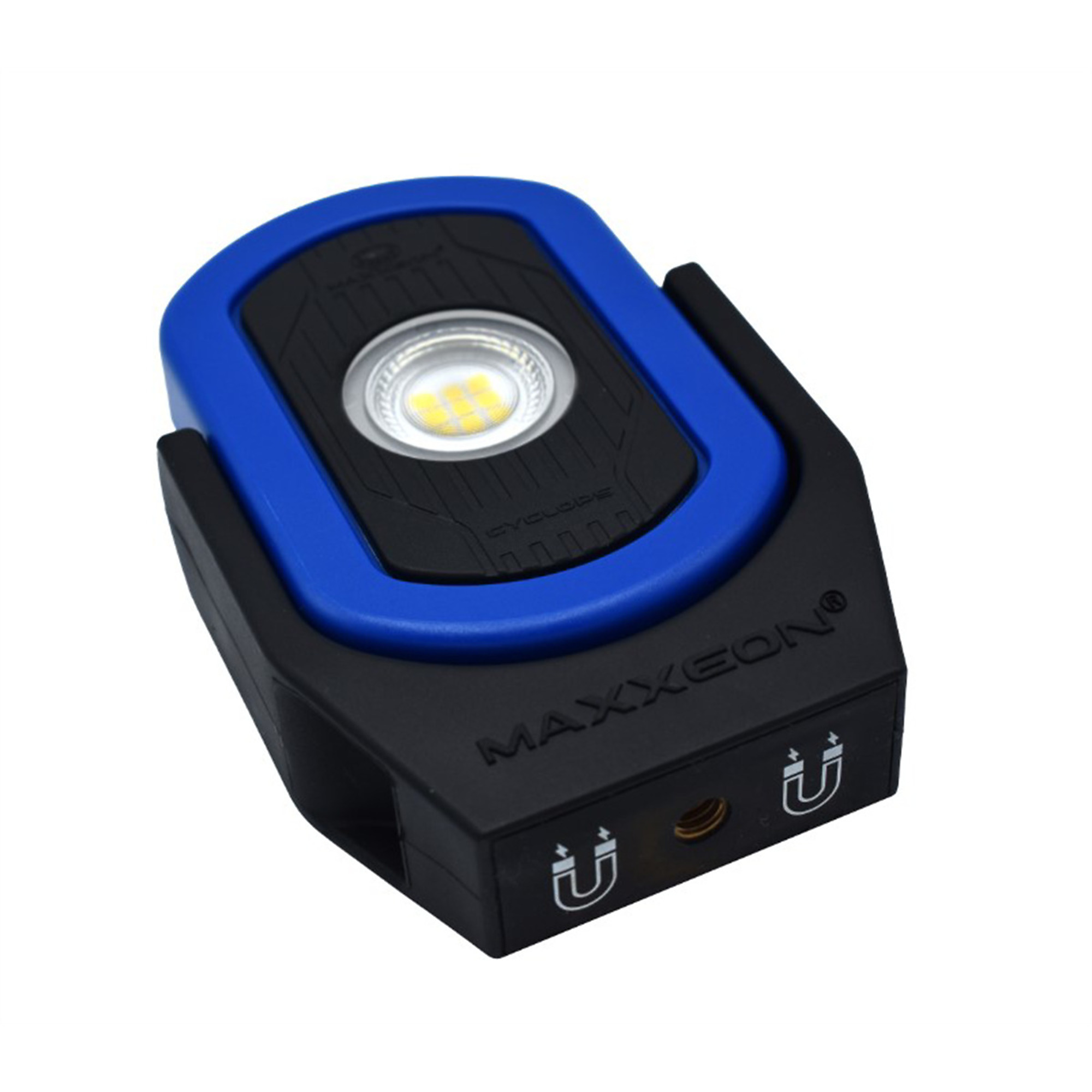 Maxxeon WorkStar 814 Cyclops Rechargeable Work Light — Blue, Magnetic Backing, Model# MXN00814